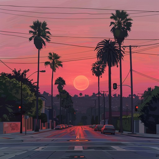 Dive into the warm, nostalgic soundscapes of the 70s with a focus on melodic electric guitars, soothing background synthesizers, and a groovy bass line that encapsulates the spirit of a sunset drive along a coastal boulevard