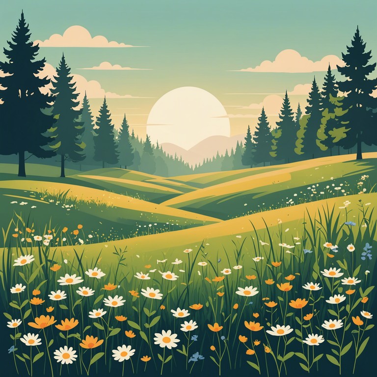 This adjunct piece features serene melodies that mimic the soft, unhurried pace of a quiet meadow bathed in sunlight. Perfect for relaxation or background ambiance, each note follows naturally, like the gentle rustle of grass in a light breeze.