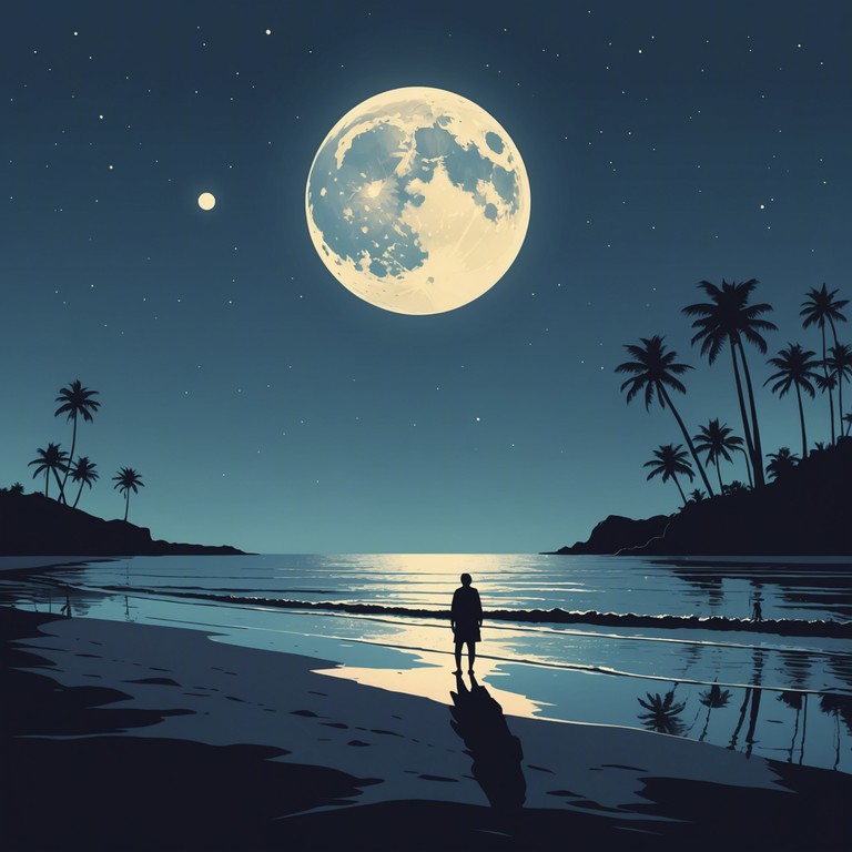 This track combines the lush, intricate rhythms of bossa nova with subtly haunting melodies, creating a soothing yet eerie atmosphere. Perfect for an evocative nighttime scene, the music imagines a surreal stroll under a moonlit sky, blending brazilian beats with mysterious overtones.