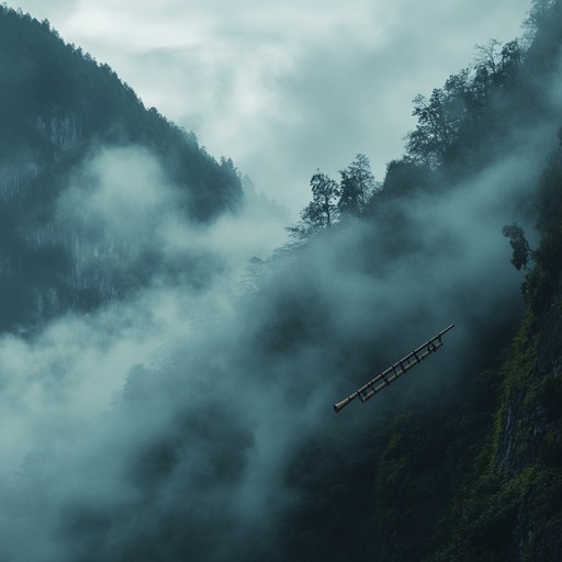 In this composition, the bamboo flute's serene notes echo through the mist covered mountains, capturing the essence of solitude and nature's untouched beauty. The music evolves, mimicking the gentle rustle of leaves and distant bird calls, creating a peaceful soundscape that transports the listener to a highland retreat.