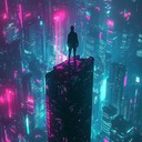 a high energy journey through a futuristic urban landscape