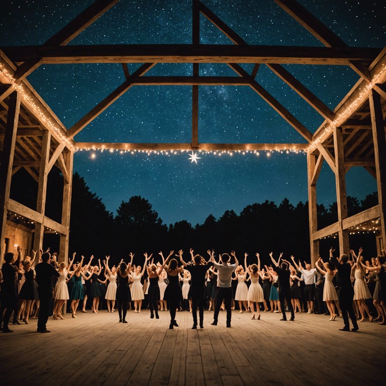 Imagine being at a vibrant barn dance, where the traditional meets the unexpected in a joyful musical escapade. As the guitars' twang meshes with funky bass lines, dancers spin under a blanket of stars, each note drawing deeper into the fusion of two distinct worlds.