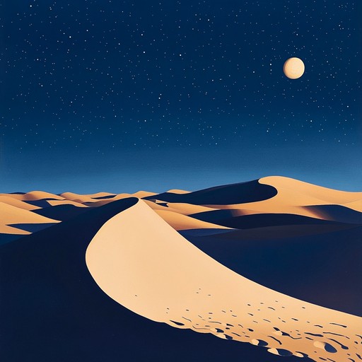 Envision a vast desert landscape under a crescent moon, its endless dunes shrouded in shadow. A haunting melody crafted with the enchanting and ethereal notes of the oud weaves through the air, invoking an atmosphere of danger and allure. The music ebbs and flows with a dark vibrancy, echoing tales of ancient whispers and hidden threats lurking just beyond sight.