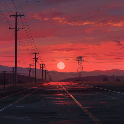 Imagine a peaceful drive down a long, winding rural road during a stunning sunset, evoking feelings of freedom and nostalgia. The musical piece combines the rustic charm of the countryside with a sense of adventure and reflection.