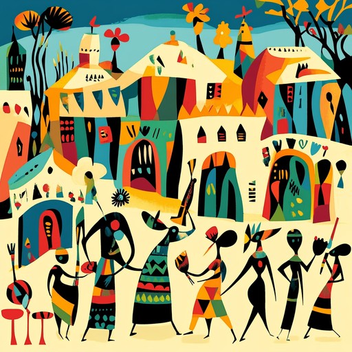 This track combines bright afrobeat elements with dynamic percussion, representing the exuberance of a traditional african village dance party, creating an energetic ambiance