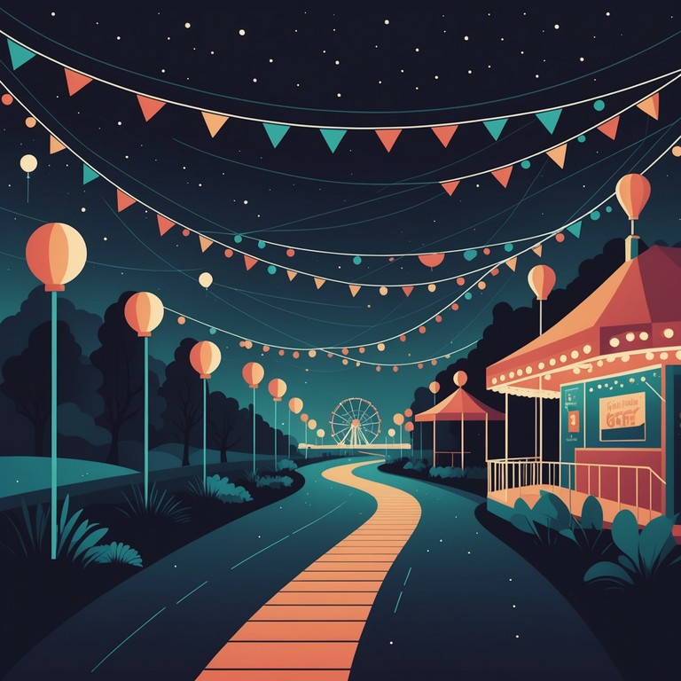 A gentle, evocative piece that conjures images of a quiet, late night stroll through a softly lit carnival. The music captures the essence of tender moments shared beneath the twinkling stars, surrounded by distant laughter and the faint sounds of carnival rides. The composition is soothing with a touch of playful whimsy, making it perfect for reflective moments or a calm, atmospheric backdrop.