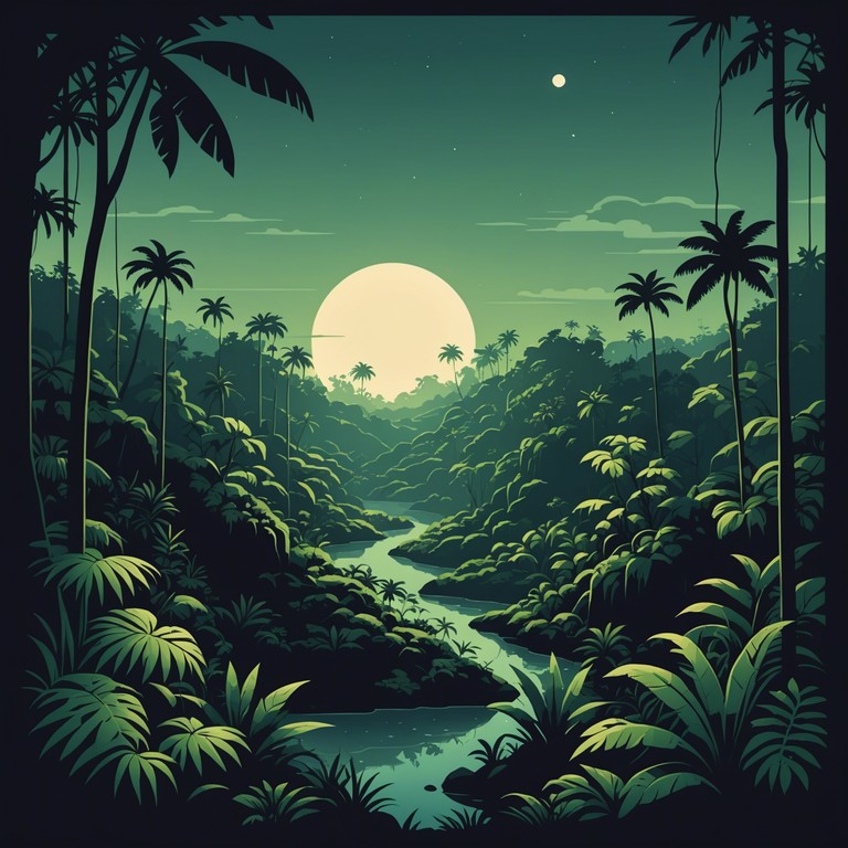 Imagine traversing through the thickets of an omnipresent jungle under the moonlight; the soundscape rich with intense, exotic sounds that accentuate the mystery and thrill of the unknown.