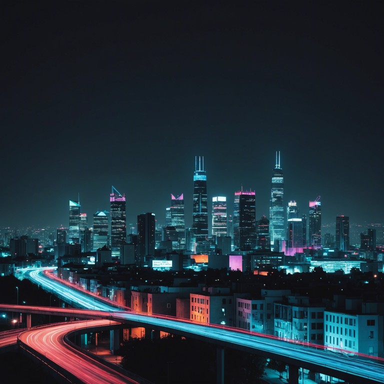 Imagine a vibrant cityscape at dusk, lights blinking to life as pulsating, energetic bass lines weave through shimmering synth melodies, creating a soundscape that feels both futuristic and deeply emotive. A sonic journey that encapsulates the thrill and beauty of a neon lit skyline.