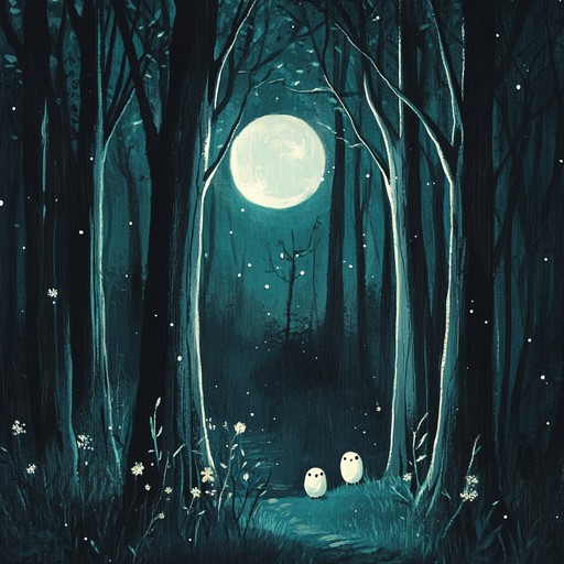 A serene, enchanting nursery rhyme inspired by a mystical forest, filled with gentle, whimsical melodies; perfect for lulling a child to sleep in a fantastical dreamscape.