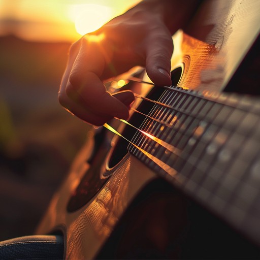 This heartwarming acoustic guitar instrumental softly strums and plucks its way into the listener's soul, channeling the serene and passionate emotions of twilight love in a gentle, melodic embrace