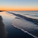 gentle waves meet guitar melodies under a fading sun.