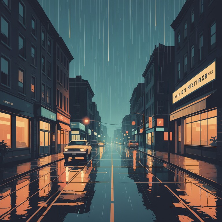 This piece paints a picture of a rainy, introspective day in a quaint street with the quiet rhythms of bossa nova delivering waves of reflective and somber moods. Featuring a classic nylon stringed guitar, the instrumental creates an ambiance of quiet contemplation, where each note narrates a tale of gentle nostalgia and soft heartache.