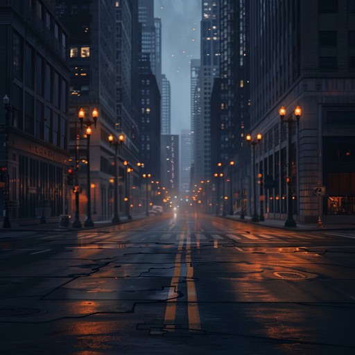 A soulful guitar painting emotional portraits of a city's underbelly, capturing the discontent and fleeting moments of introspection during a quiet, brooding night. Let each note be a brushstroke on a canvas of twilight urban melancholy.