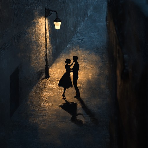 Experience a dramatic tango with shadowy melodies woven through intricate rhythms and haunting harmonies. The music captures the intensity of a passionate dance, cloaked in darkness and mystery. Every note is played with fervor, leading listeners through a maelstrom of emotions, fueled by the resonant notes of the bandoneón and dynamic, sharp strings.