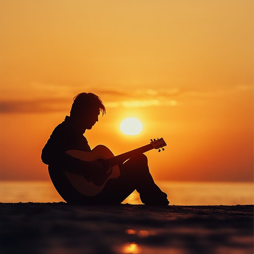 An instrumental bossa nova piece that blends smooth guitar rhythms with subtle hints of ancient modalities, evoking a serene stroll along timeless mediterranean shores as the waves gently caress the sands under a golden sunset.