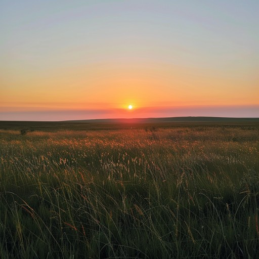 This instrumental folk song evokes the peaceful, hopeful feeling of a beautiful sunrise over an open prairie landscape. Delicate acoustic guitar melodies intertwine with the soft sounds of harmonica, creating an atmosphere of natural beauty and tranquility. As the song progresses, the addition of fiddle and mandolin adds a touch of energy and joy, mirroring the growing brightness of the rising sun. The mid-tempo rhythm and major key tonality convey a sense of optimism and the promise of a fresh start.