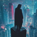 an intense instrumental capturing a nighttime cyberpunk pursuit atmosphere