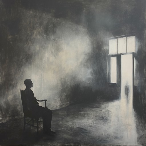 This alternative composition takes a slightly more intense approach, with the whispers seeming to come from multiple directions in a stark, echoey space. The feeling is more immersive, as if the listener is at the center of these disturbing vocal remnants, creating a sense of being hunted or watched. The crescendo is more pronounced, making the climax more impactful.