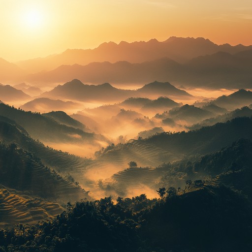 Imagine the soft light of dawn spreading over rolling mountain ranges, casting a golden hue across lush green valleys. Birds begin to chirp their morning songs while a gentle breeze rustles through the trees. This instrumental piece conjures the serene beauty and peacefulness of a mountain morning, featuring simple yet evocative melodies that inspire a sense of hope and new beginnings