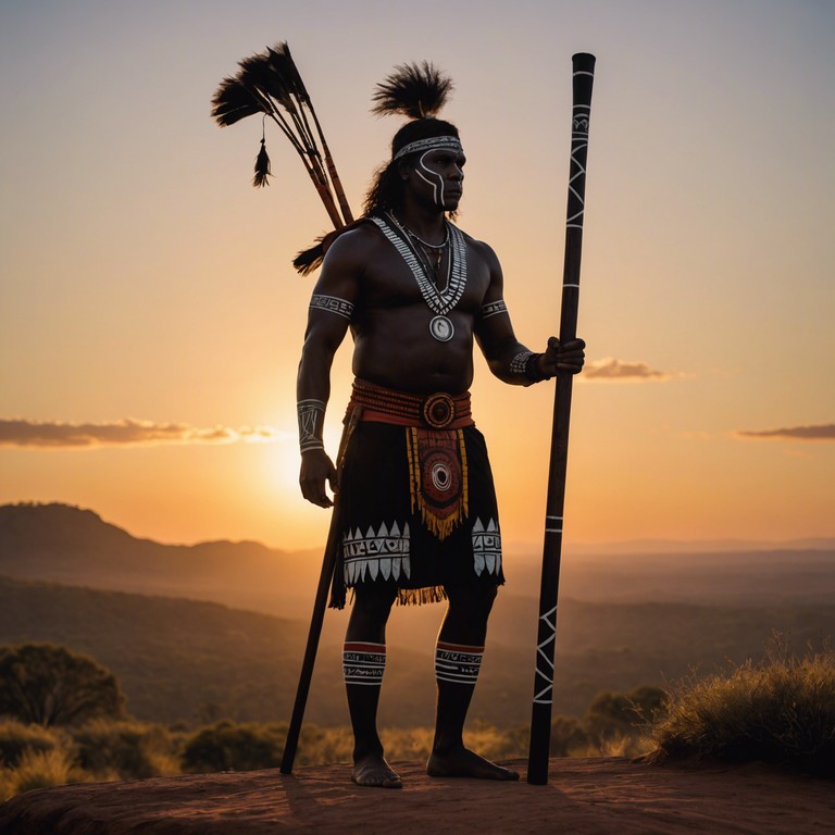 Inspired by the traditional war chants and dances of indigenous australian people, this track brings together the powerful sounds of didgeridoos and tribal drums reflecting the deep rooted anger and spirit of the warriors. The music rises with intensity, depicting an ancestral battle cry echoing through generations.