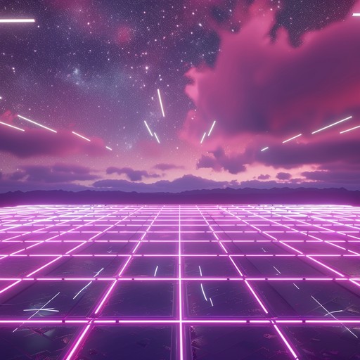 An electrifying dancepop track that transports listeners to a futuristic dance floor adorned with neon lights, starry skies, and cosmic vibes. Pulsating beats, shimmering synths, and dynamic rhythms will make you move like you're in another galaxy.