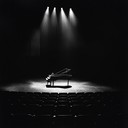 a soft piano melody revealing hidden emotions under spotlight.