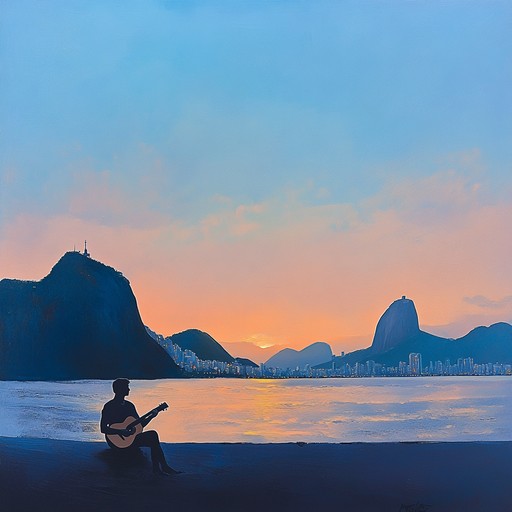 Immerse yourself in the heartfelt ambiance of rio at sunset with this emotional bossa nova track. Gentle guitar melodies and soft rhythms create a tranquil, romantic atmosphere, perfect for peaceful reflections or intimate moments in brazil's iconic city.