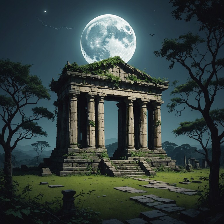 This track brings to life the soul stirring echoes that resound through long forgotten ancient ruins, using ethereal vocal techniques to evoke a sense of mystery and timeless wonder. The music is built around a haunting solo voice, layering over minimalist instrumentation to create a deeply contemplative experience.