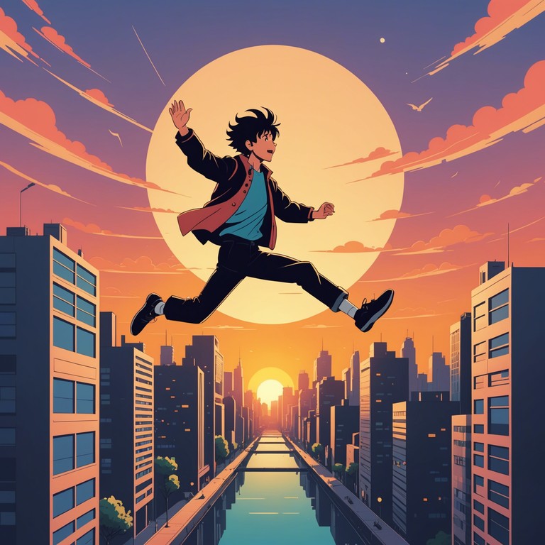 This piece embodies the energy and aspiration of youthful characters embarking on daring adventures, crafted to enhance scenes of determination and hopeful beginnings. Its driving melodies echo the triumphs and struggles of growth, making it a perfect background for anime openings or critical in series moments.