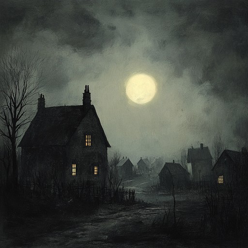 An instrumental track that captures the chilling aura of a haunted village under the full moon. Utilizing sinister harmonics and deep, resonant tones, it draws listeners into a realm of spectral visuals and unnerving silence.