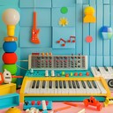 joyful exploration through whimsical, playful electronic toy sounds.