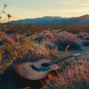 gently strumming acoustic guitar under starlit desert sky