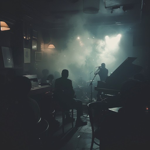 Dive into a smoky jazz lounge where sultry melodies intertwine with chilling, spectral whispers. This track features smooth saxophone lines, haunting piano chords, and unsettling percussion, creating an atmosphere both comforting and terrifying.