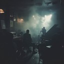 dark jazz lounge with eerie atmospheric undertones