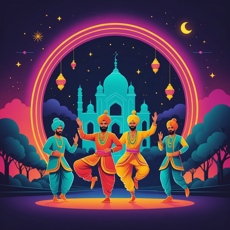 This track masterfully combines traditional bhangra music with elements of electronic dance, creating a compelling, high energy soundscape that reflects the contemporary and classic vibes of punjabi culture. Perfect for lively festivities or deep focus.