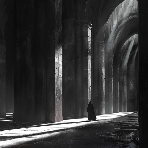 Imagine wandering through an ancient, shadow-laden cathedral, with echoing footsteps and whispers of the past filling the air. This instrumental captures the essence of gothic architecture and the introspective silence it inspires, using ethereal sounds and deep, resonant bass.