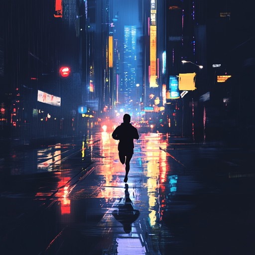 A dynamic blend of smooth jazz and electronic elements, featuring saxophone solos and ambient synths that capture the excitement and allure of exploring a city's hidden corners at night. The composition builds tension with rhythmic grooves and releases into soaring melodies, painting a vivid soundscape of urban adventure.