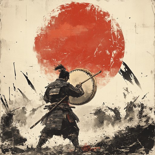 An intense instrumental featuring traditional taiko drums, delivering aggressive rhythms that evoke the fierce spirit of ancient samurai battles