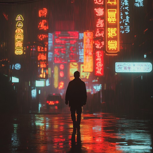 An instrumental k pop piece that melds enigmatic melodies with pulsating beats, creating a mysterious atmosphere reminiscent of wandering through neon lit cityscapes at night.