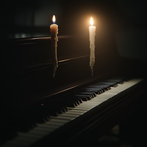 An inspiring dark cabaret piano piece that intertwines eerie and hopeful melodies. The music conjures images of a clandestine ballroom, where shadowed figures dance to a haunting but uplifting tune