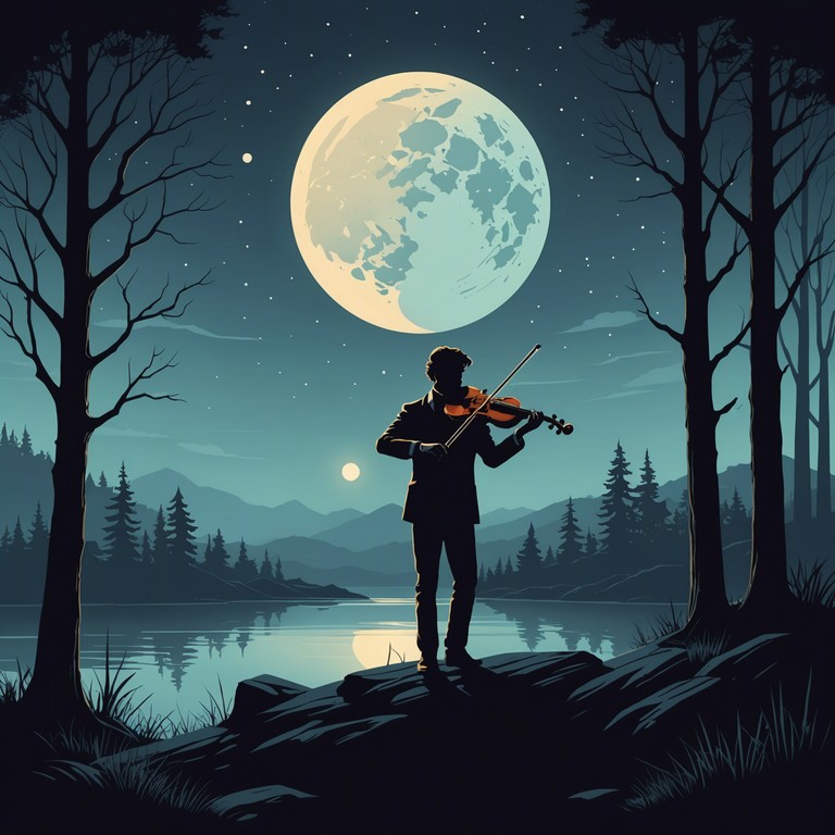 As the clock strikes twelve, the solo violin begins a capriccio dance with shadows. Every note twists and turns, mimicking the silent whispers of the dark. The peculiar and unsettling harmony of the violin intensifies the sense of something lurking just out of sight, perfect for evoking ghostly tales and midnight haunts.