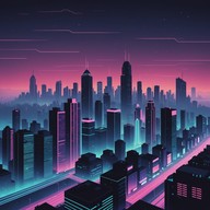 dissonant rhythms evoke an ominous cyberpunk world