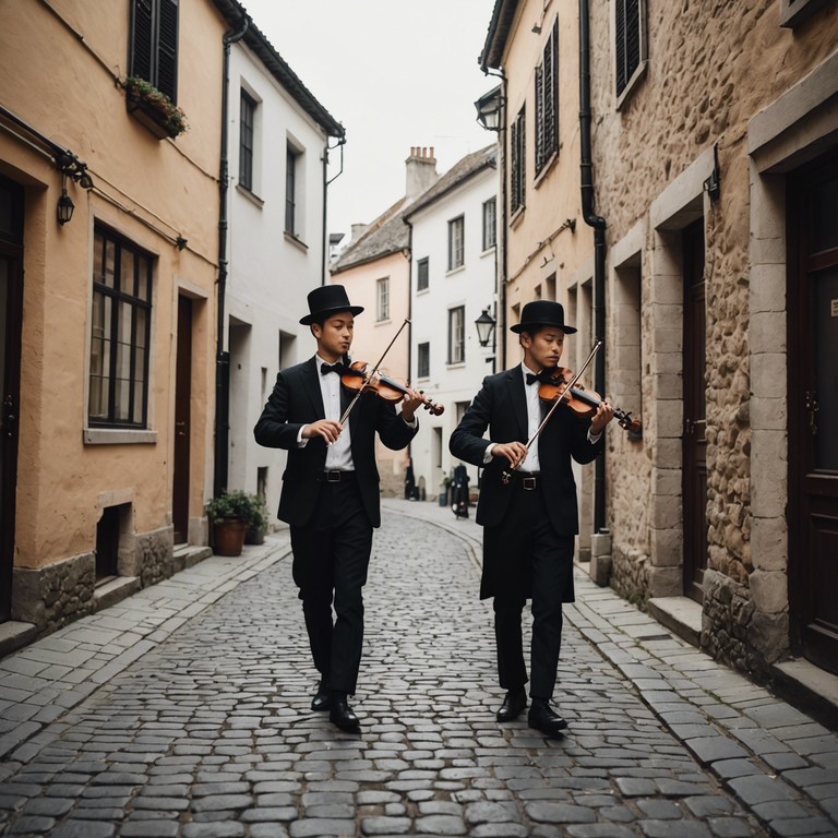 This composition captures the essence of a celebratory klezmer band playing in the vibrant jewish quarters of vilnius, filled with lively dances and joyful gatherings. The tune features intricate melodies that rise and fall like the cheerful spirits of the dancers.