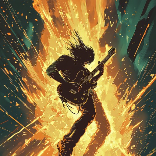 An adrenaline pumping heavy metal track that demarcates the ecstatic spirit of metal lovers. It features soaring electrifying guitar solos, power packed drum beats, and a relentless bassline. The song's structure builds progressively, taking the listener on a euphoric journey of high energy riffs and blistering speeds, embodying the sheer power and exultation of heavy metal.