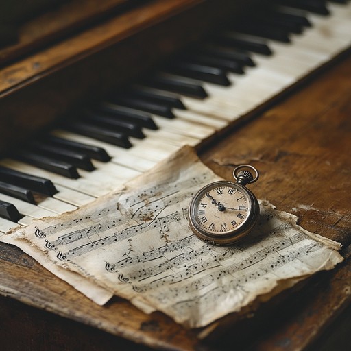 A harpsichord driven composition in the baroque style, gently unfolding melodies that evoke a sense of nostalgia and introspection, inviting listeners to reflect on the passage of time.