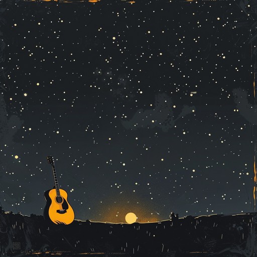 Guitar echoes create a dreamscape, evoking midnight’s tranquil sorrow with a soft, introspective tone. Each strum brings out tender memories and wistful emotions, painting a scene of ethereal melancholy.