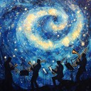 vivacious big band swing capturing euphoric interstellar adventure.