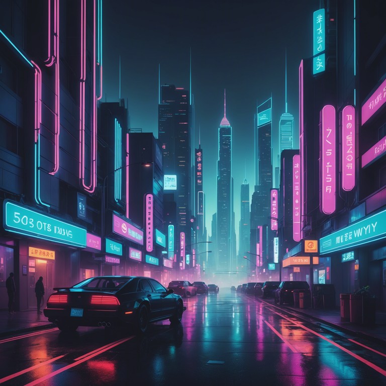 In this track, delicate ethereal tones meet the harsh, electronic undercurrents of cyberpunk, evoking a dreamlike journey through neon lit futuristic landscapes. The music combines airy ambience with digital distortions to create a sense of otherworldly tension and beauty.