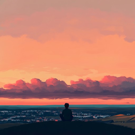 A soothing instrumental chill indie track that weaves gentle guitar strums with mellow ambient textures, painting a serene soundscape of fading memories and peaceful contemplation as the day transitions into night.