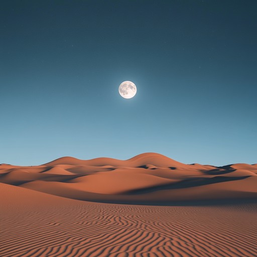 A soothing and intimate instrumental capturing the serene beauty and mystical allure of a moonlit desert night in the middle east, using intricate rhythms and soulful melodies to convey deep emotions.